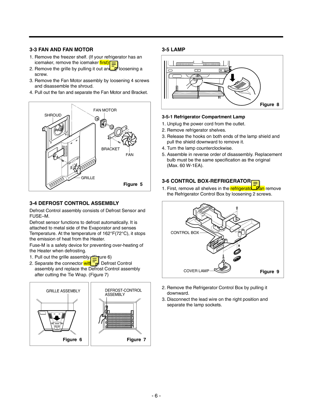 LG Electronics LRTN22310, LRTN19310 FAN and FAN Motor, Defrost Control Assembly, Lamp, Control BOX-REFRIGERATOR 