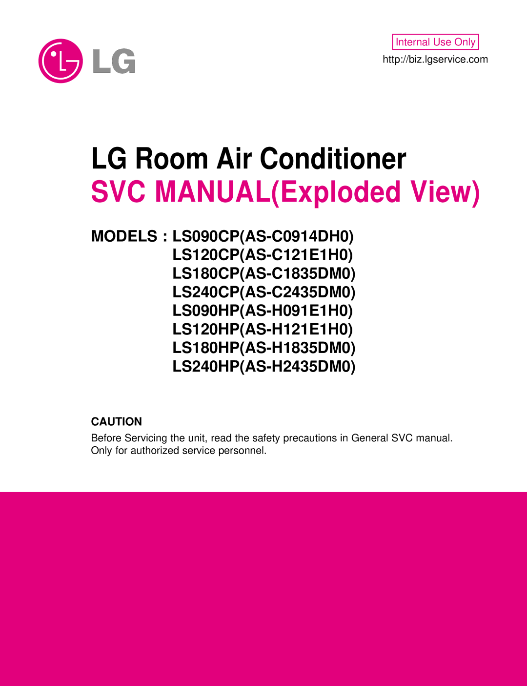 LG Electronics LS180CP(AS-C183DM0), LS090HP(AS-H091E1H0), LS240HP(AS-H2435DM0) manual SVC MANUALExploded View 