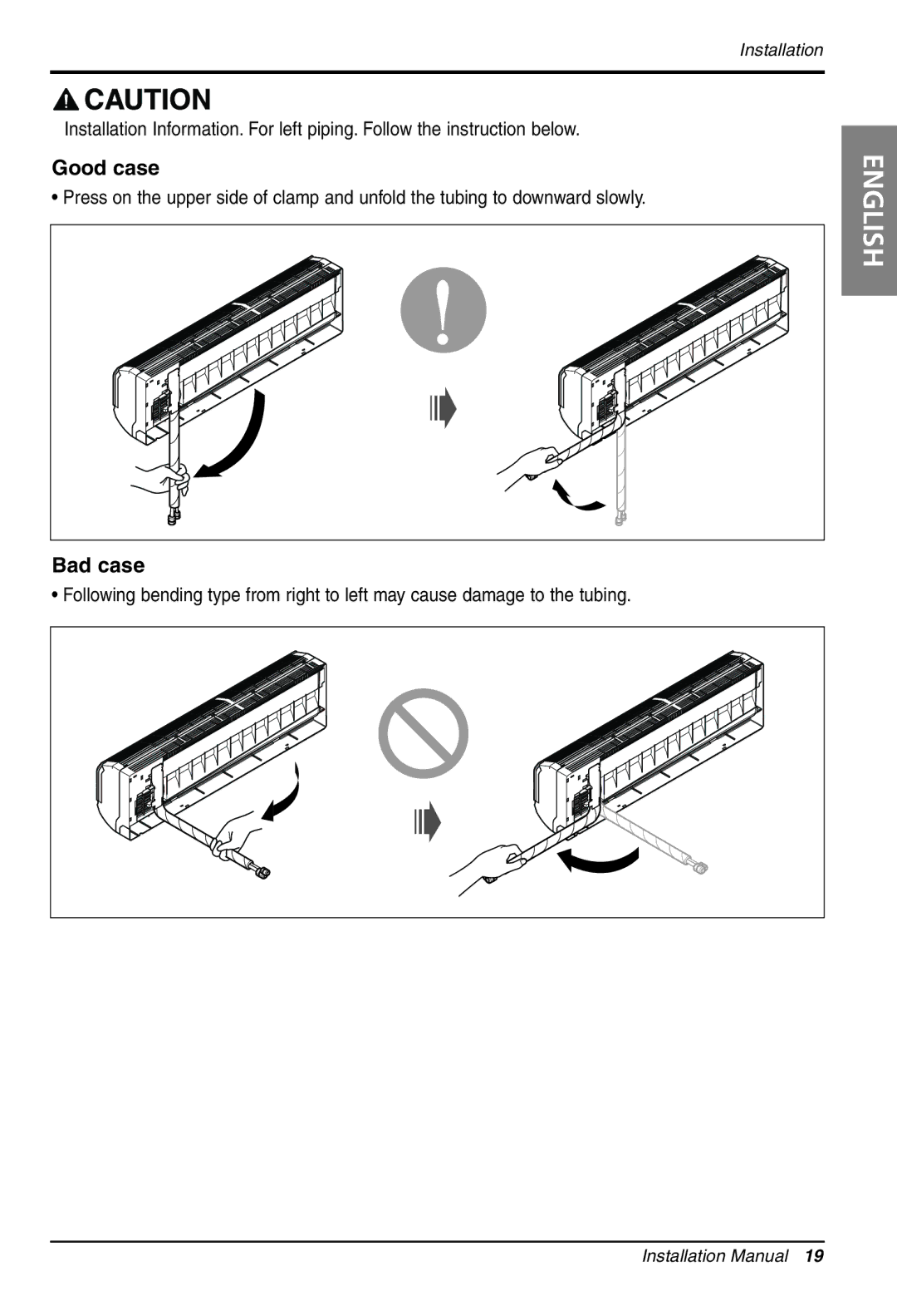 LG Electronics LS305HV installation manual Good case, Bad case 