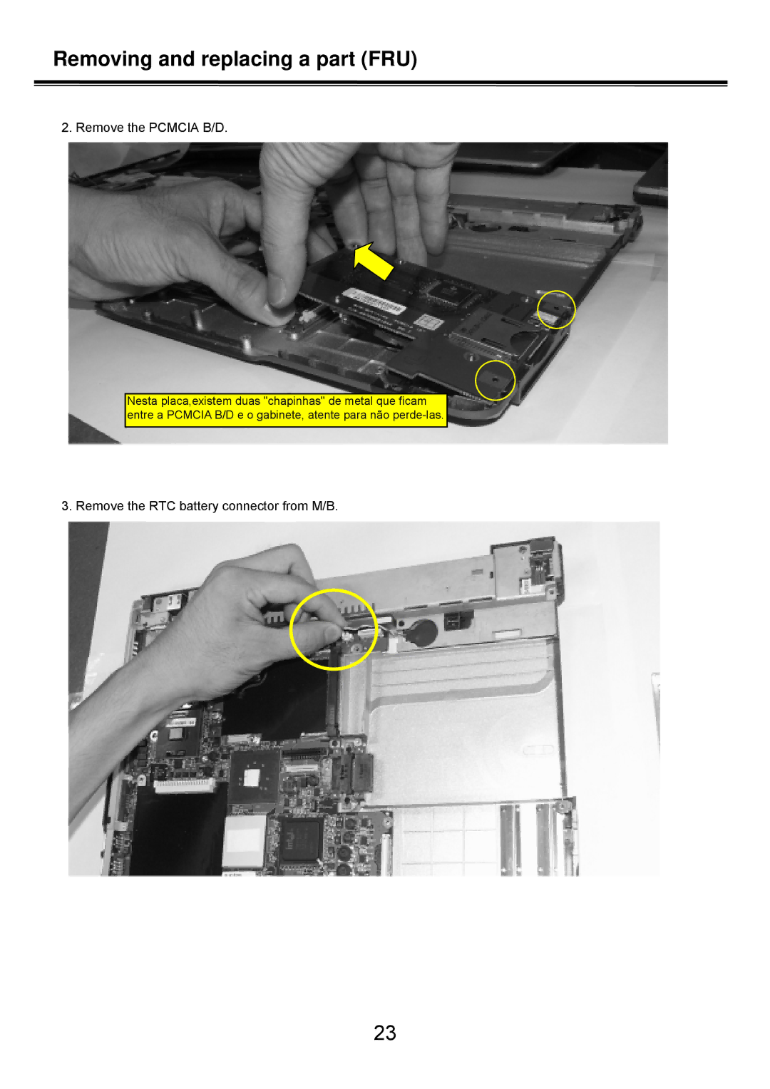 LG Electronics LS50 service manual Remove the RTC battery connector from M/B 