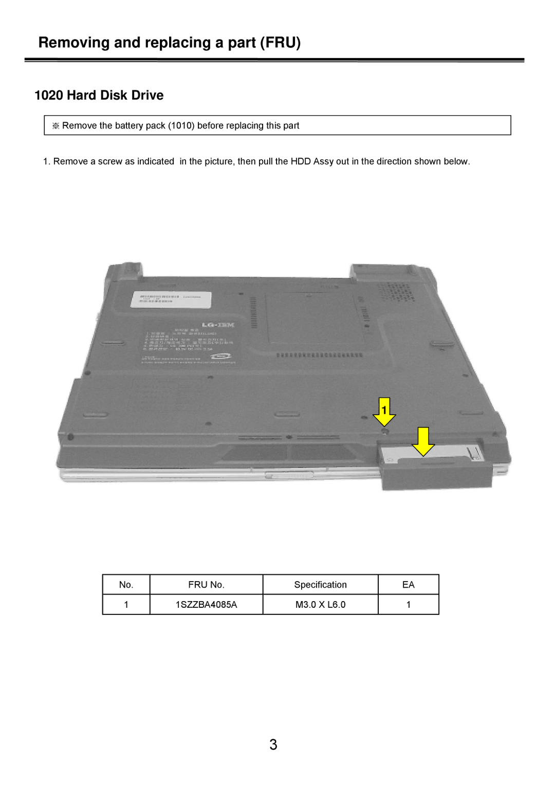 LG Electronics LS50 service manual Hard Disk Drive 