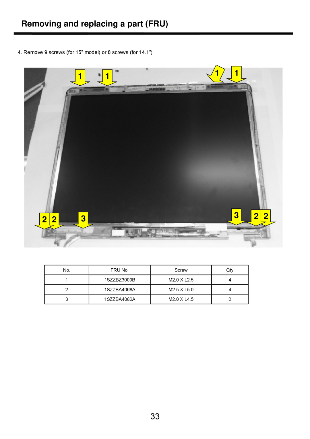 LG Electronics LS50 service manual Remove 9 screws for 15 model or 8 screws for 