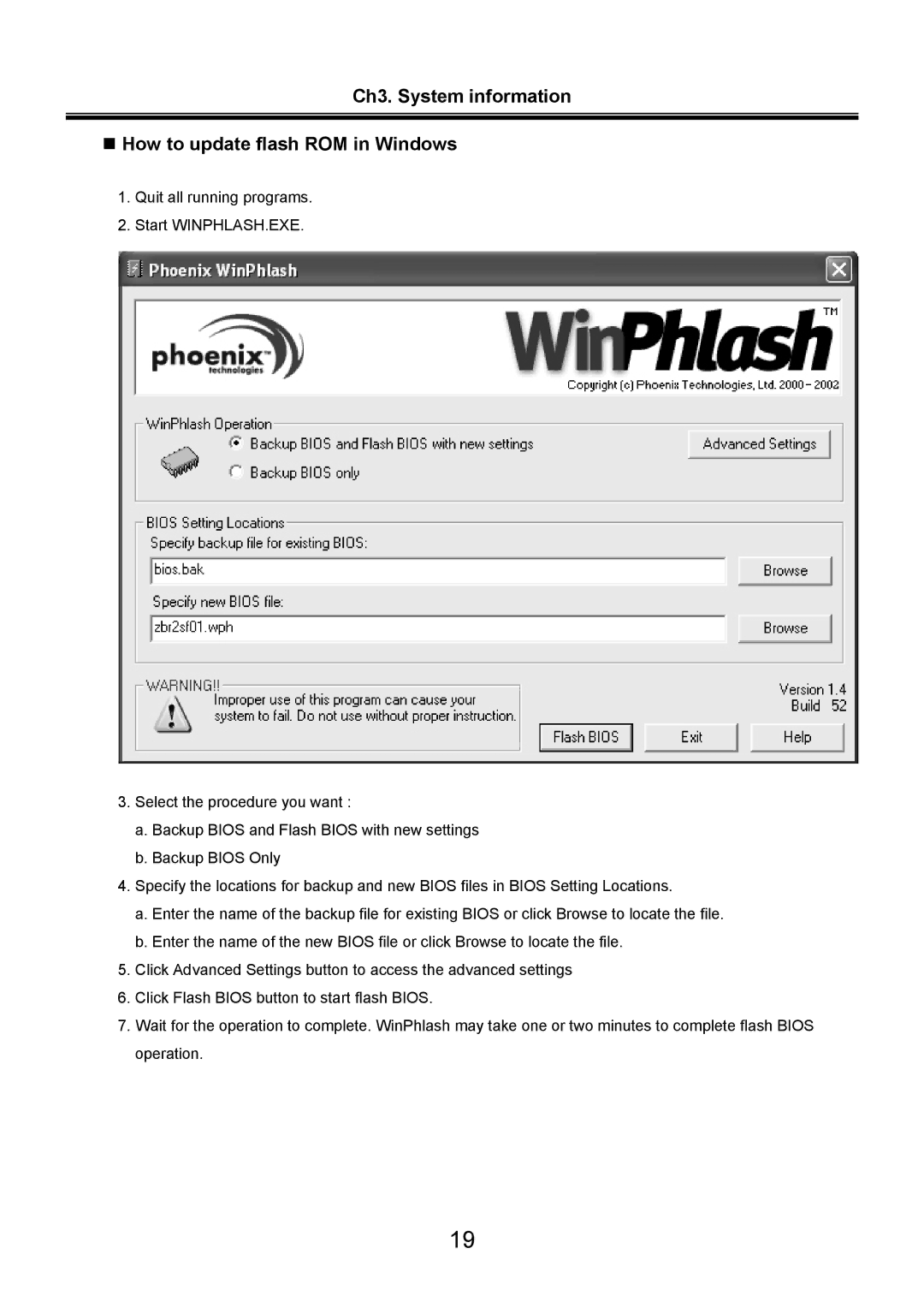 LG Electronics LS70 service manual Ch3. System information „ How to update flash ROM in Windows 