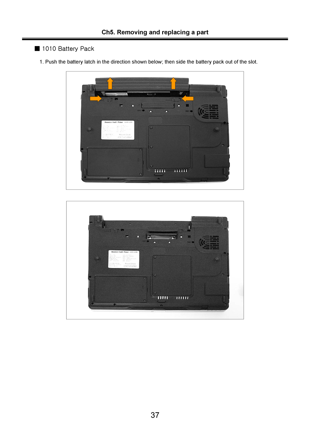 LG Electronics LS70 service manual Ch5. Removing and replacing a part 1010 Battery Pack 