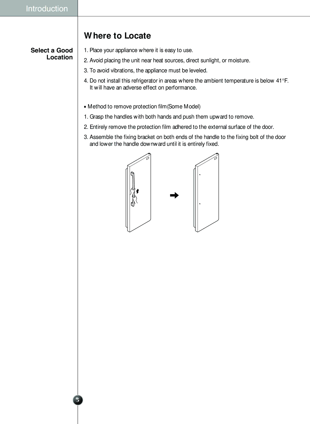 LG Electronics LSC 26905TT manual Where to Locate, Select a Good Location 