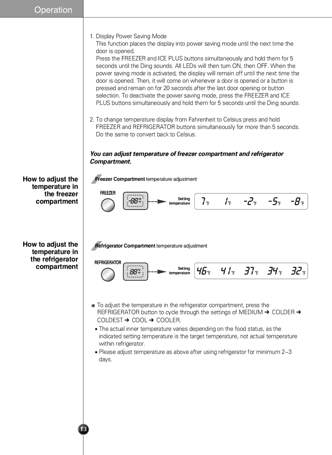 LG Electronics LSC 27950SW, LSC 27950ST, LSC 27950SB, LSC 27960ST manual Coldest Cool Cooler 