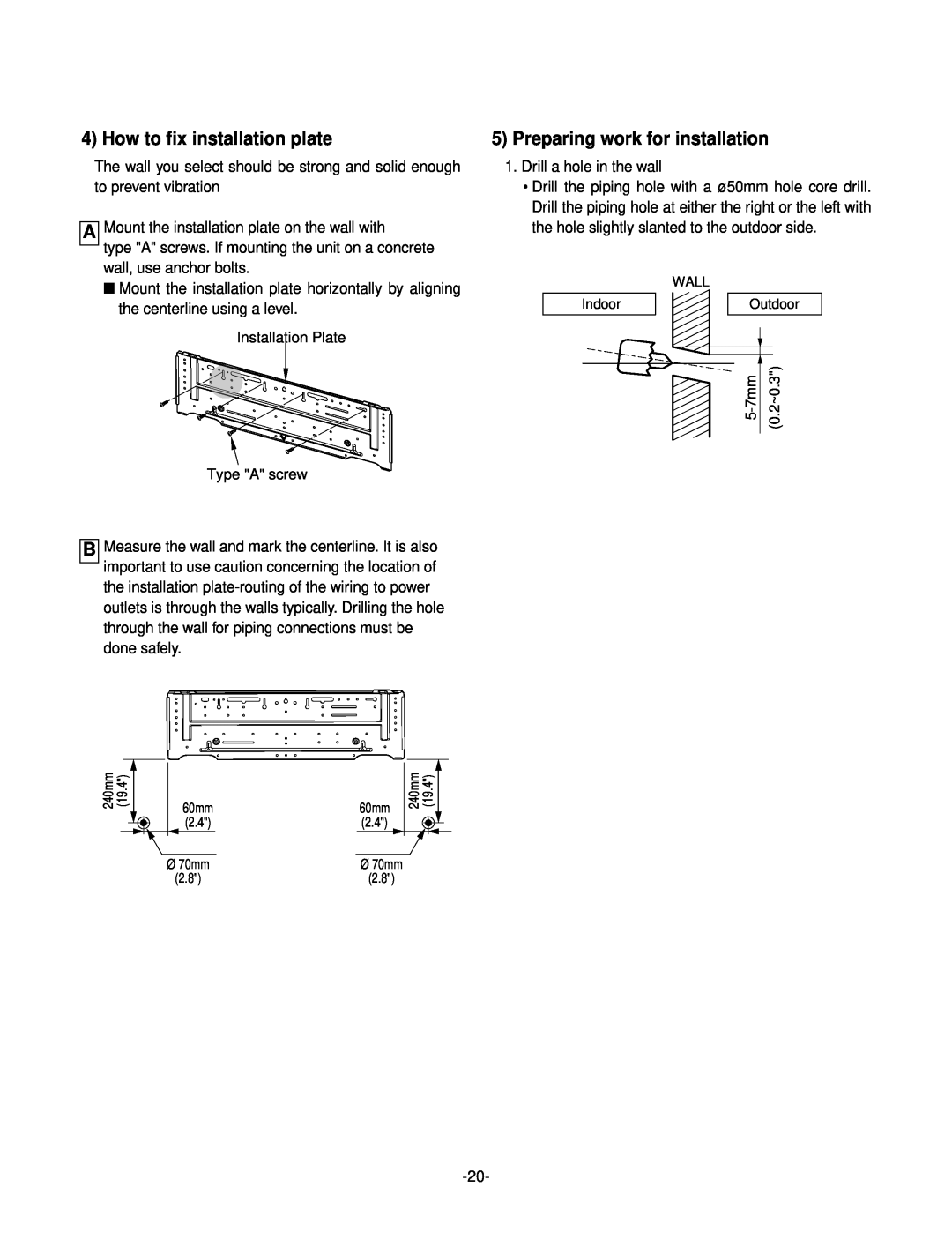 LG Electronics LSC183VMA service manual How to fix installation plate, Preparing work for installation 