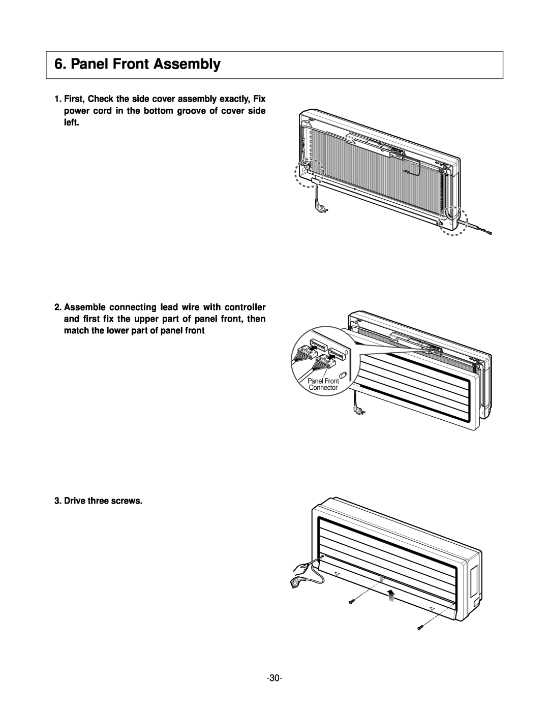 LG Electronics LSC183VMA service manual Panel Front Assembly, left, Drive three screws 