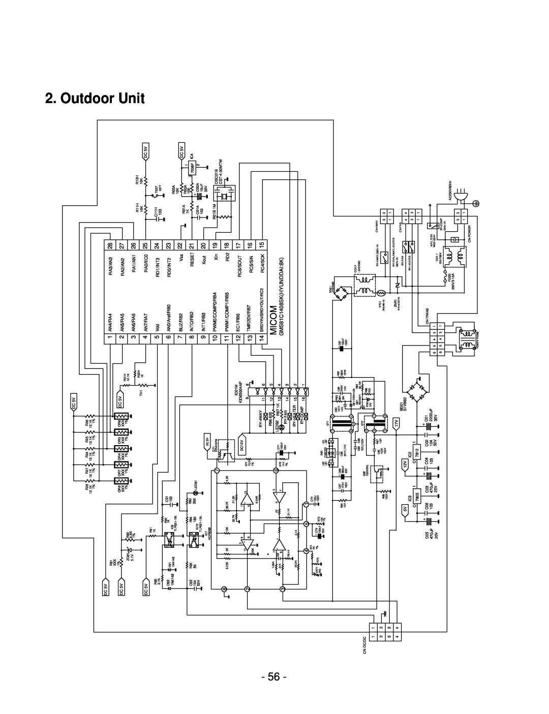 LG Electronics LSC183VMA service manual Outdoor Unit, Micom 