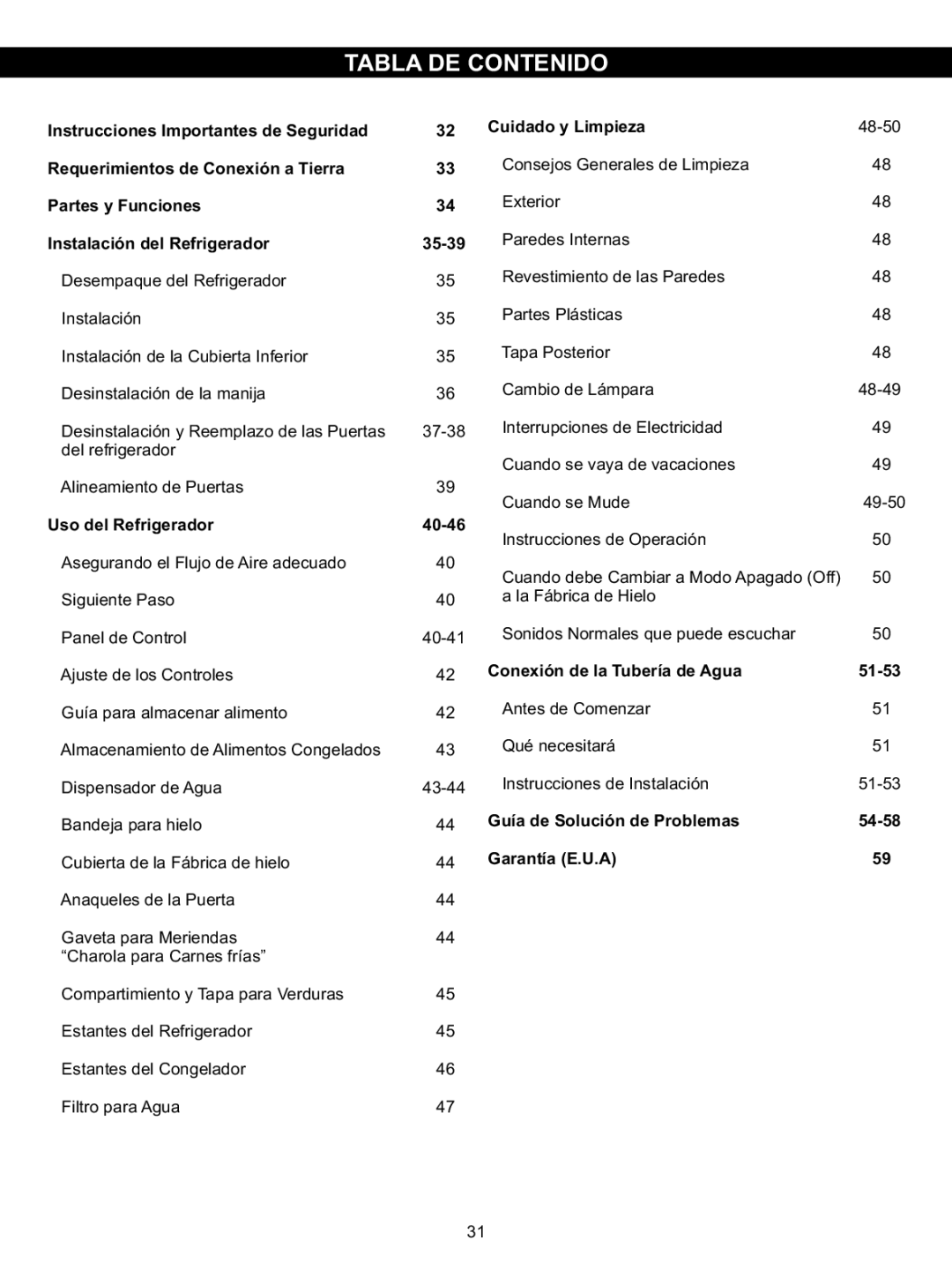 LG Electronics LSC23924SB, LSC23924ST owner manual Tabla DE Contenido 