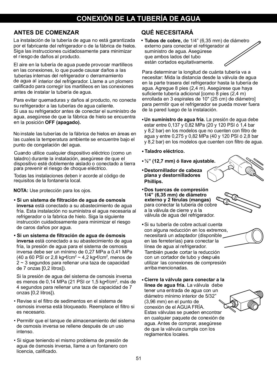 LG Electronics LSC23924SB, LSC23924ST owner manual Conexión DE LA Tubería DE Agua, Antes DE Comenzar, QUÉ Necesitará 