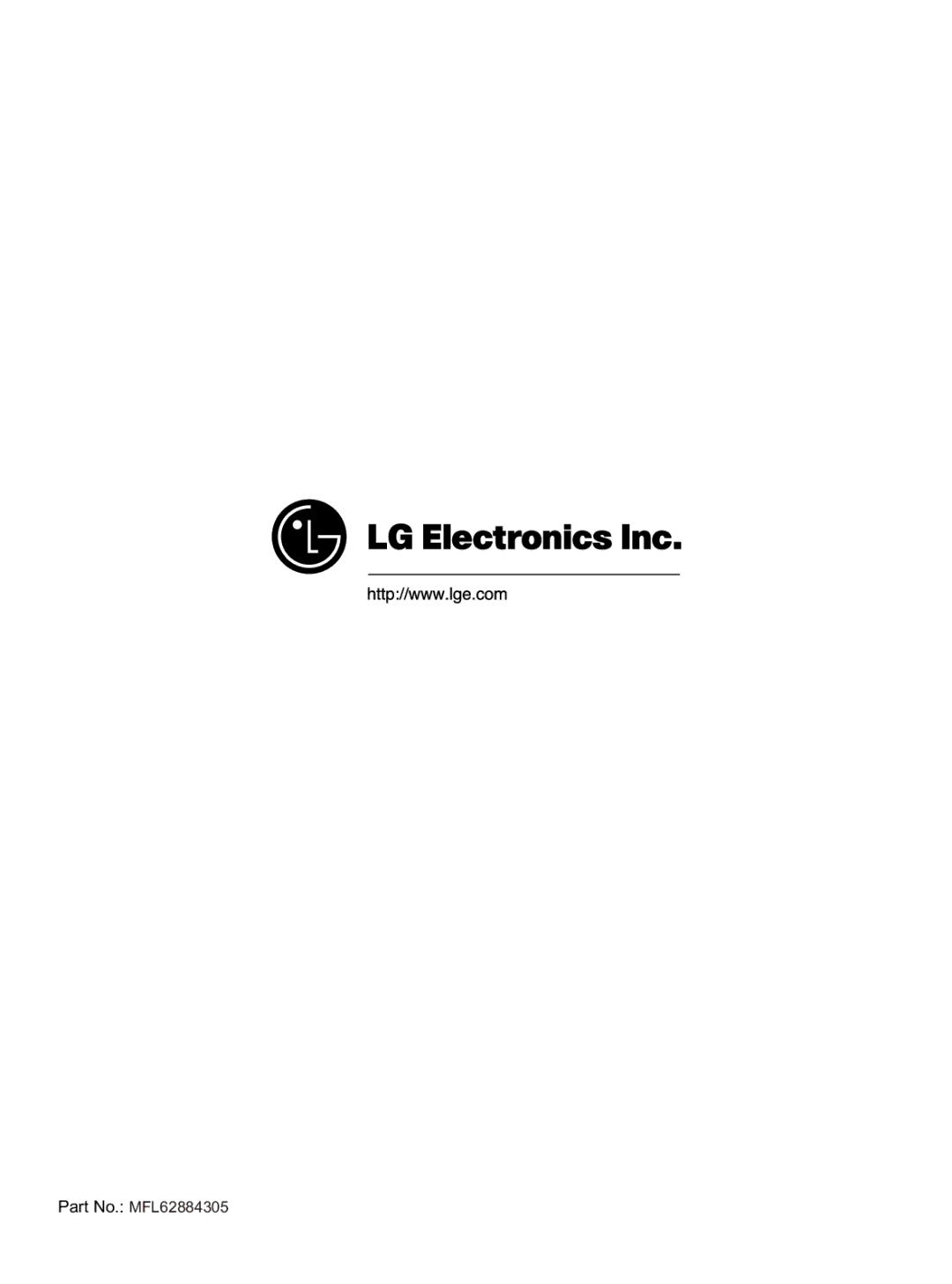 LG Electronics LSC23924ST, LSC23924SB owner manual Part No. MFL62884305 