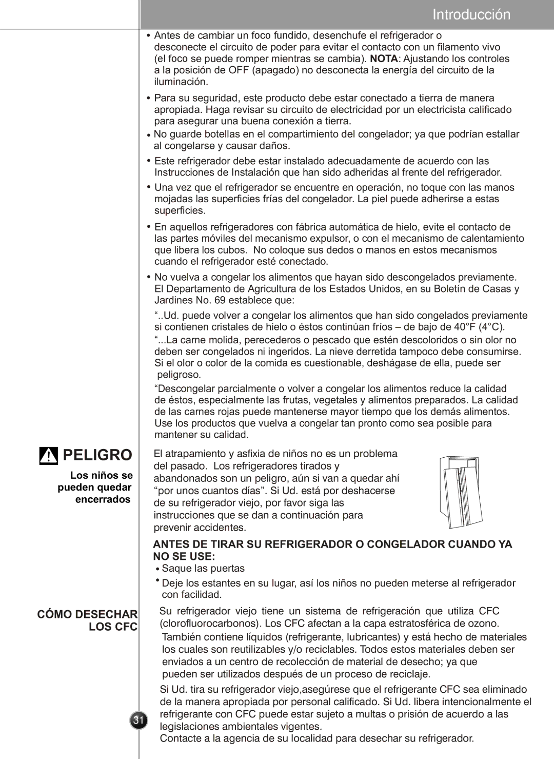 LG Electronics LSC26905 owner manual Introducción 