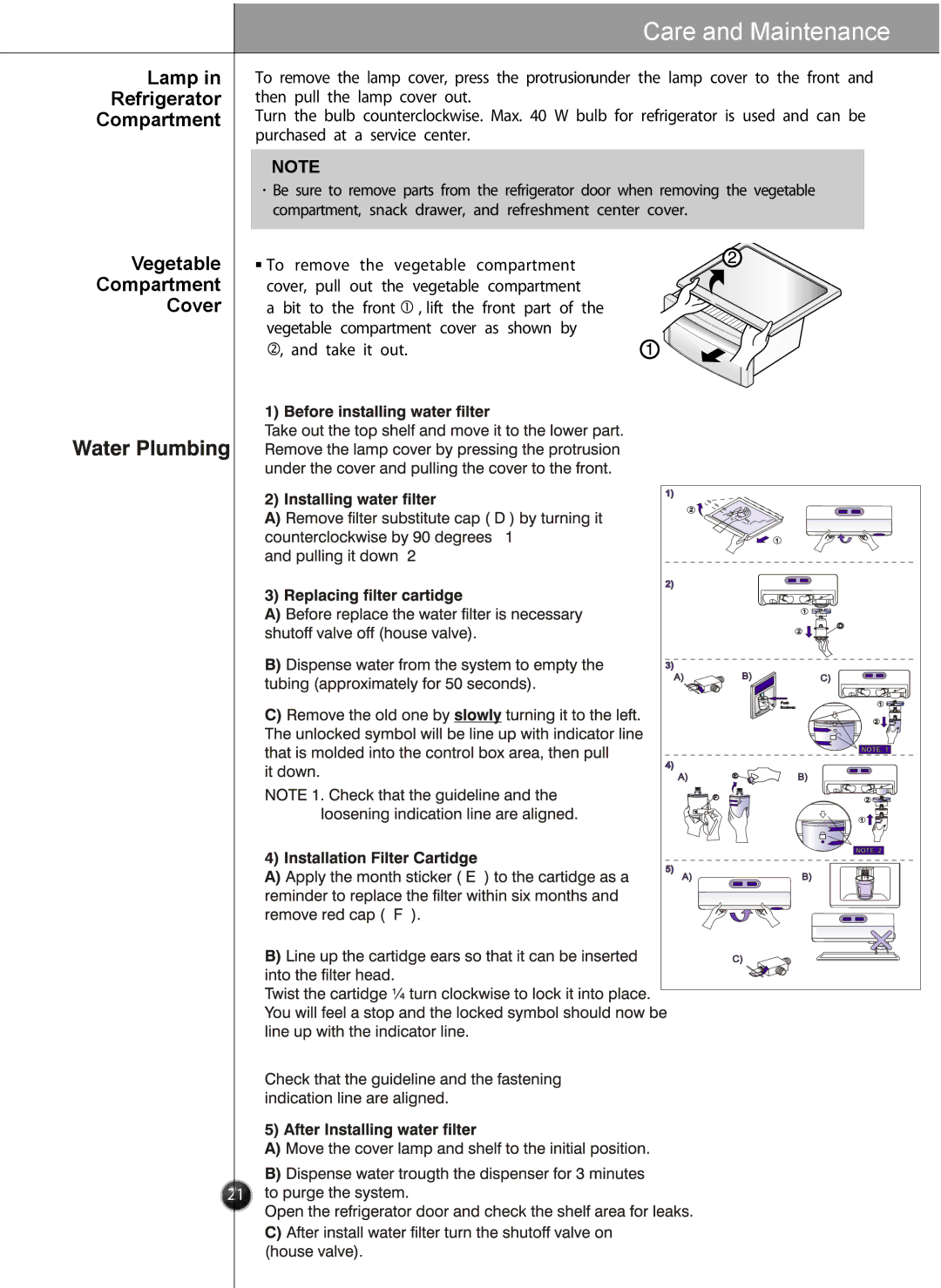 LG Electronics LSC27910** owner manual Lamp Refrigerator Compartment, Vegetable, Cover 