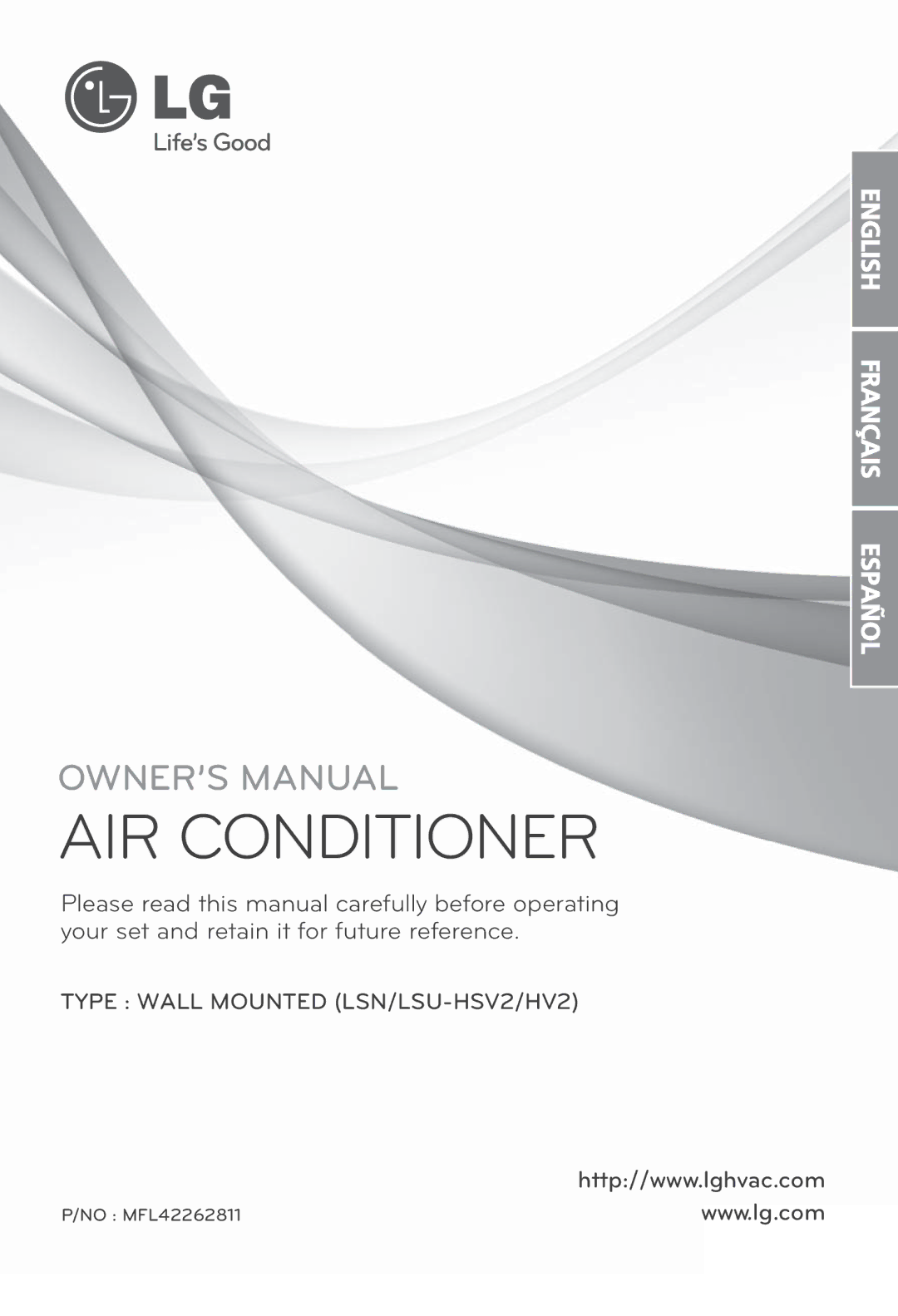 LG Electronics LSU-HSV2, LSN, HV2 owner manual AIR Conditioner 