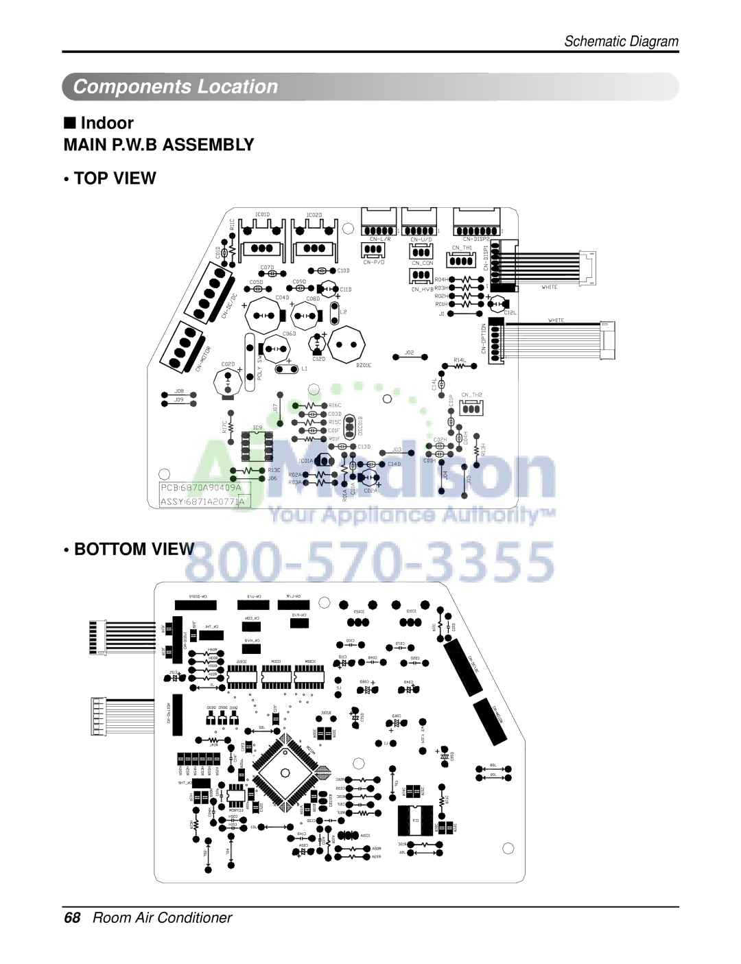 LG Electronics LSU180HE, LSN090CE, LSU120CE, LSU090HE, LSU090CE, LSN180CE, LSN120HE, LSN120CE, TRUE Components Location, Indoor 