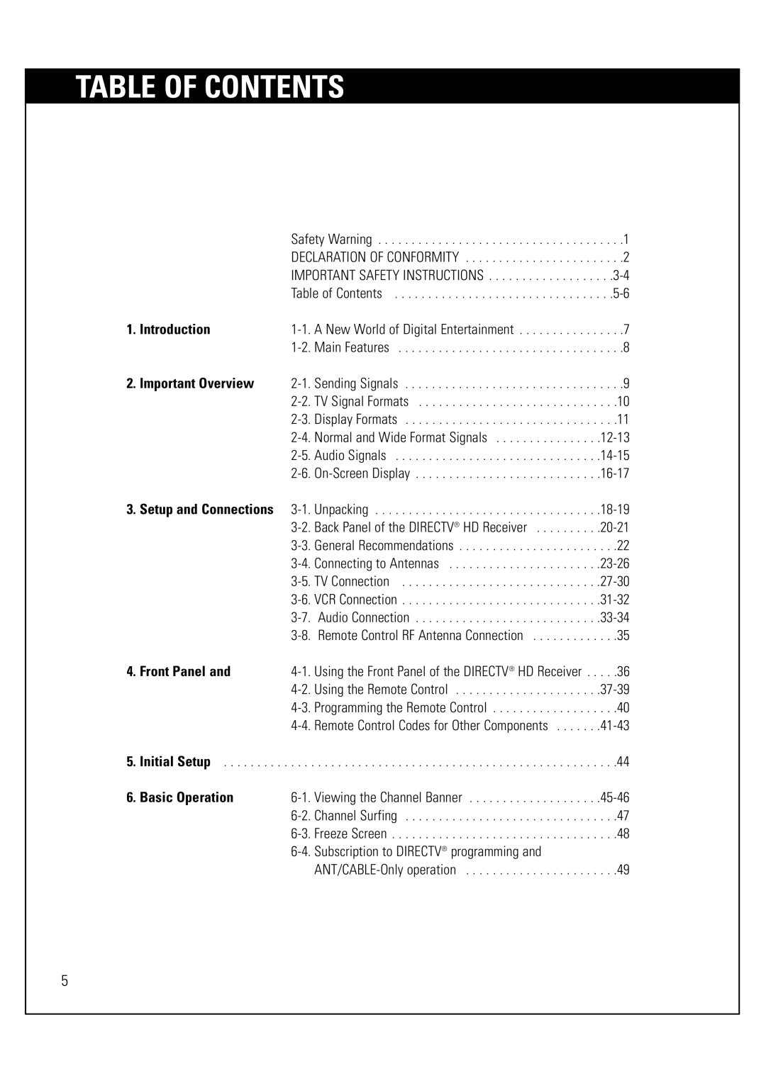 LG Electronics LSS-3200A owner manual Table of Contents 