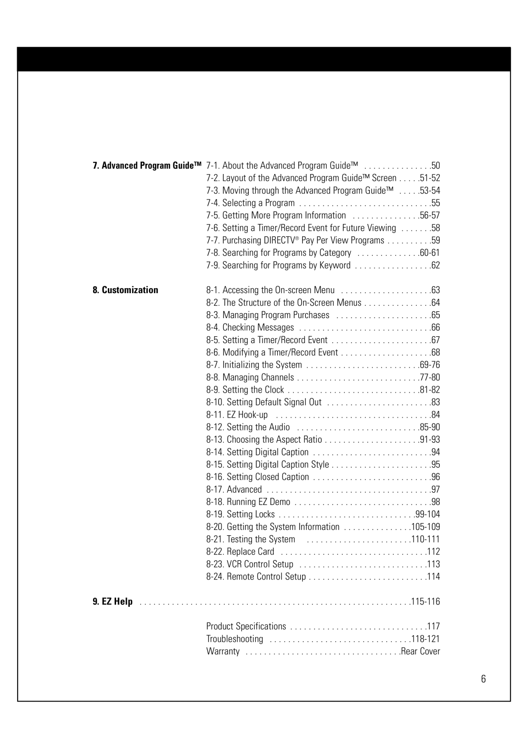 LG Electronics LSS-3200A owner manual Customization, 91-93 