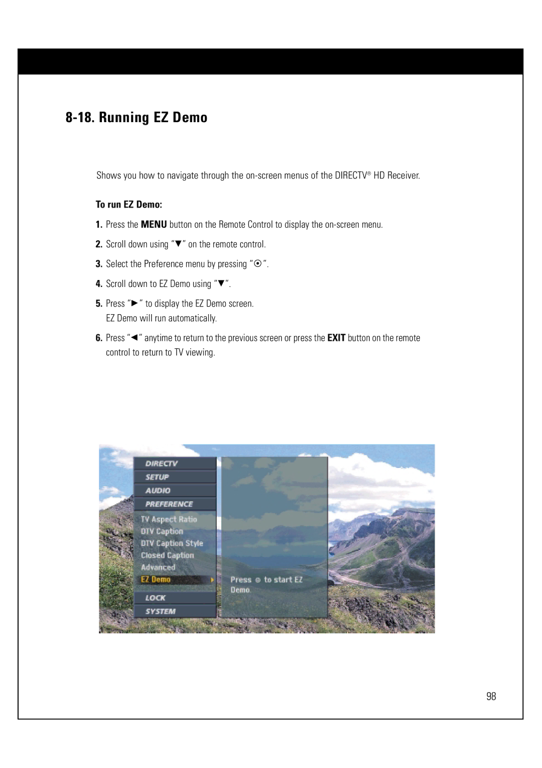 LG Electronics LSS-3200A owner manual Running EZ Demo, To run EZ Demo 