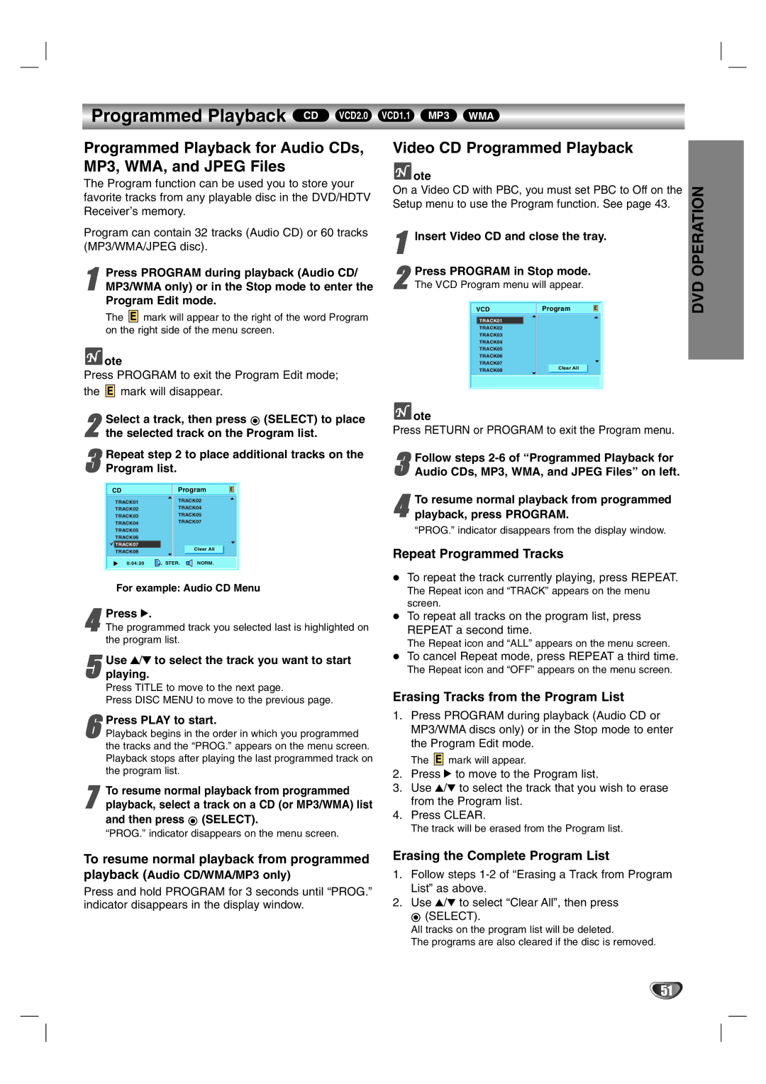 LG Electronics LST-3510A Programmed Playback for Audio CDs, MP3, WMA, and Jpeg Files, Video CD Programmed Playback 