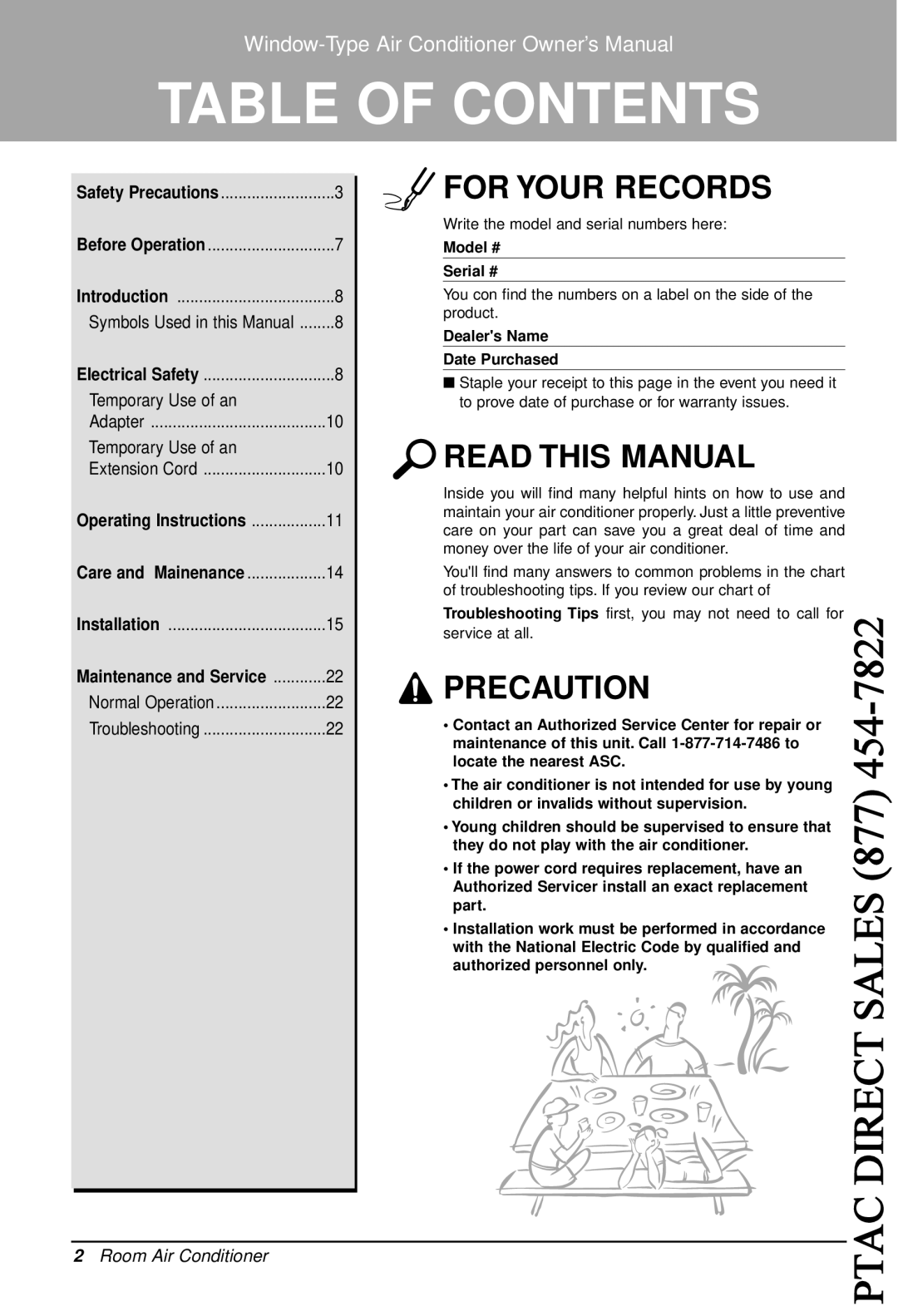 LG Electronics LT1010C, LT0810C, LT1230H, LT1030H, LT1030C, LT1230C, LT1210C owner manual Table of Contents 