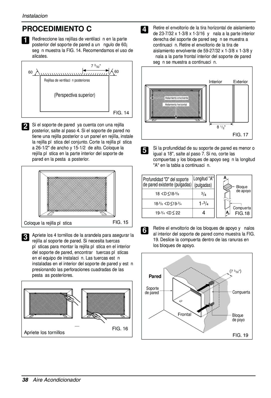 LG Electronics LT1030CR owner manual Procedimiento C, Igual a 18, salte al paso 7. Si no, corte las 