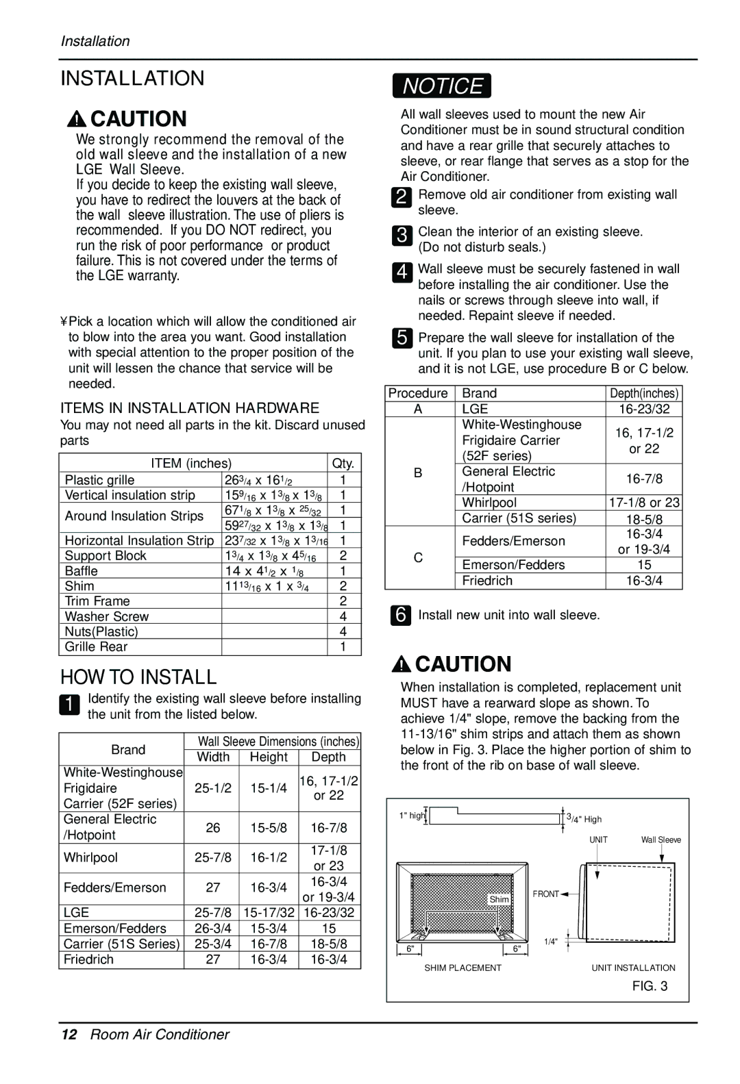 LG Electronics LT1430CR owner manual Installation, HOW to Install 