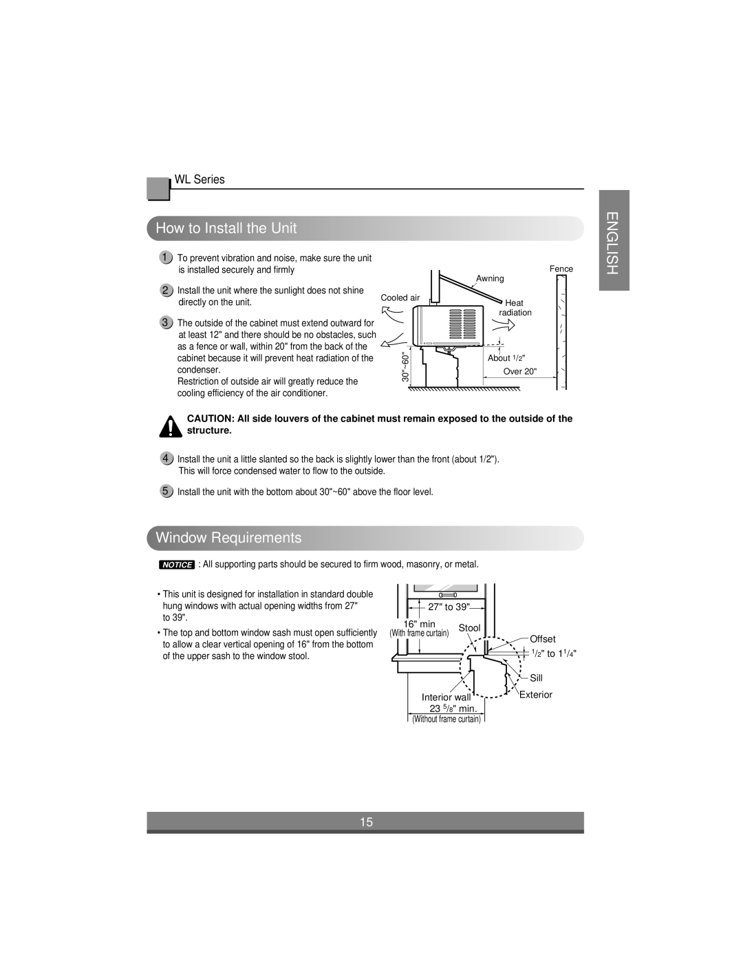 LG Electronics LW1004ER, LW1204ER, LW1404ER, LW1804ER owner manual WL Series 