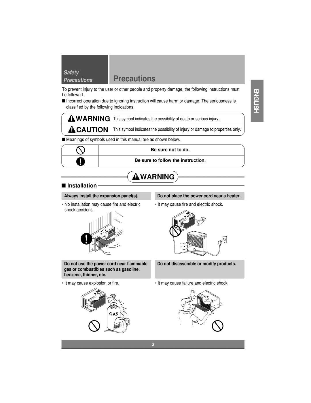 LG Electronics LW1004ER, LW1204ER, LW1404ER, LW1804ER owner manual English 