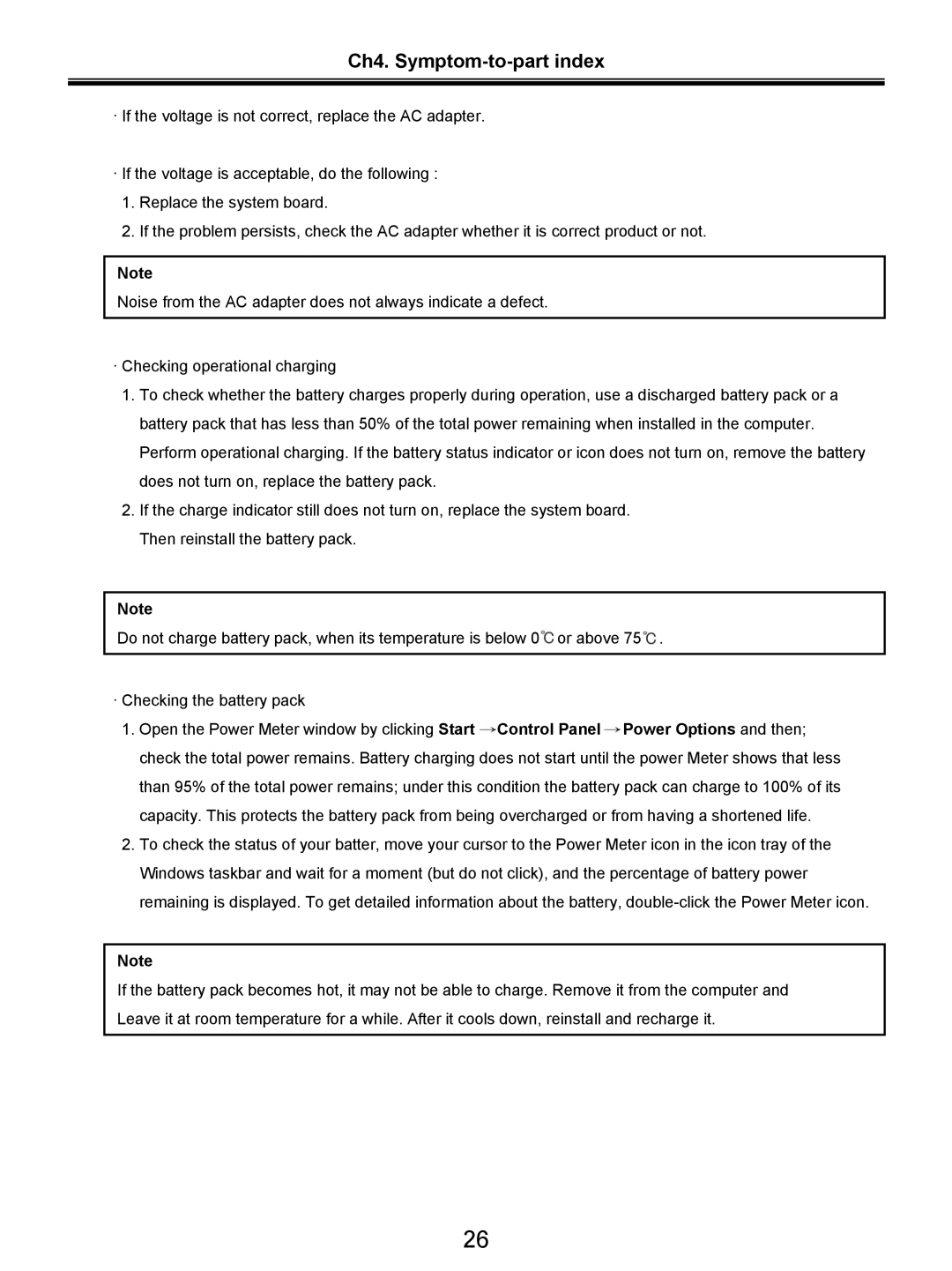 LG Electronics LW20 service manual Ch4. Symptom-to-part index 