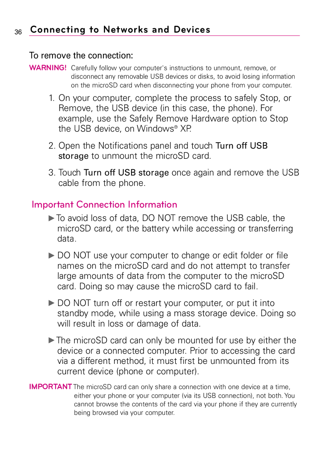 LG Electronics LW690 manual Important Connection Information 