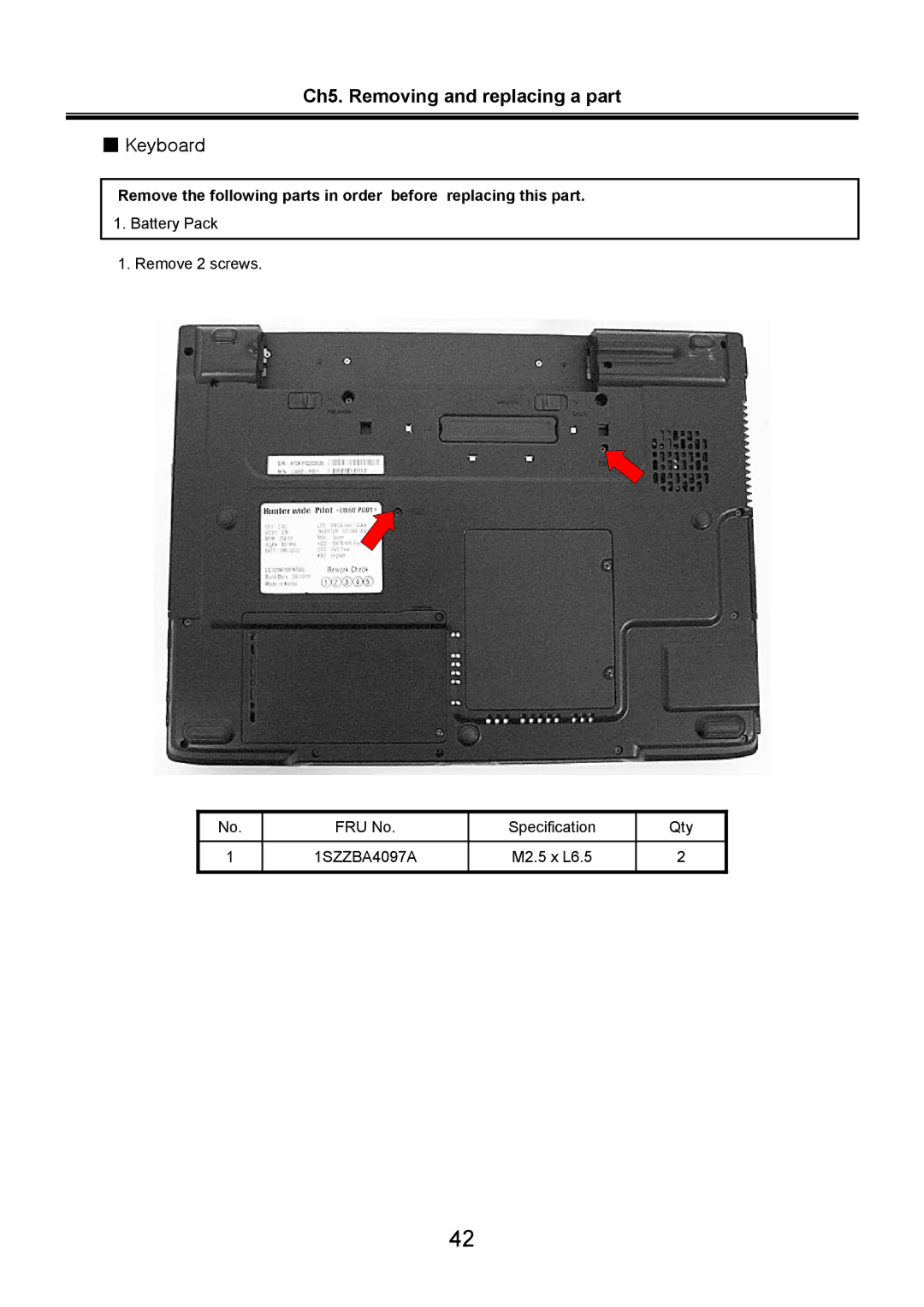 LG Electronics LW60, LW70 service manual Ch5. Removing and replacing a part Keyboard 