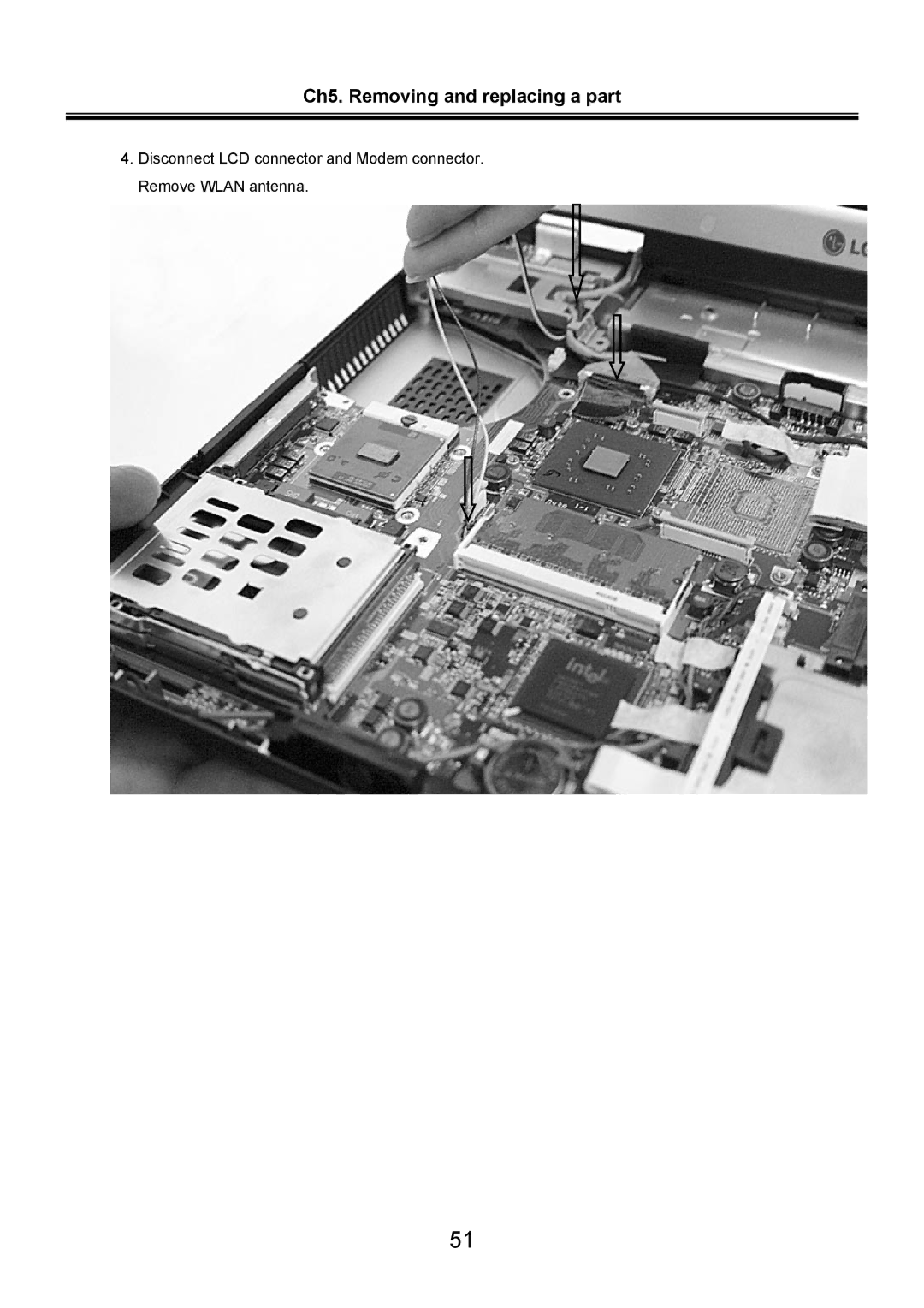 LG Electronics LW70, LW60 service manual Ch5. Removing and replacing a part 