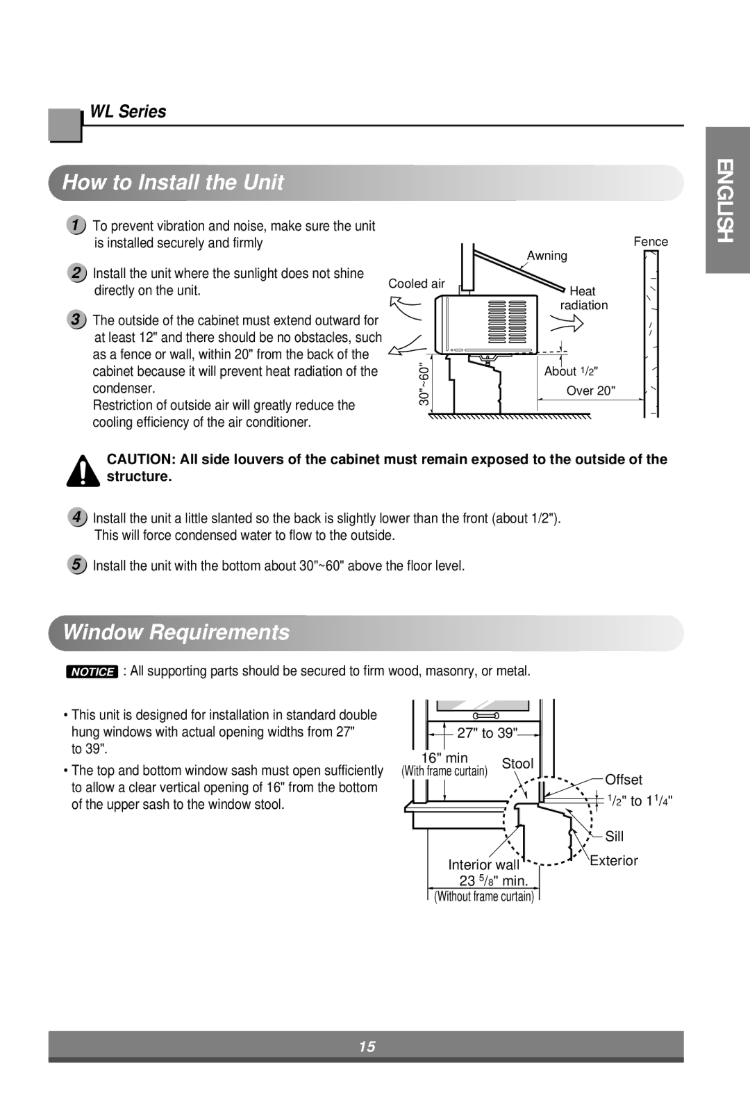 LG Electronics LW7000ER owner manual How to Install the Unit 