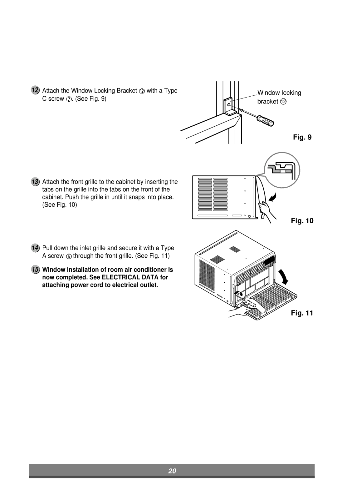 LG Electronics LW7000ER owner manual Window locking bracket 