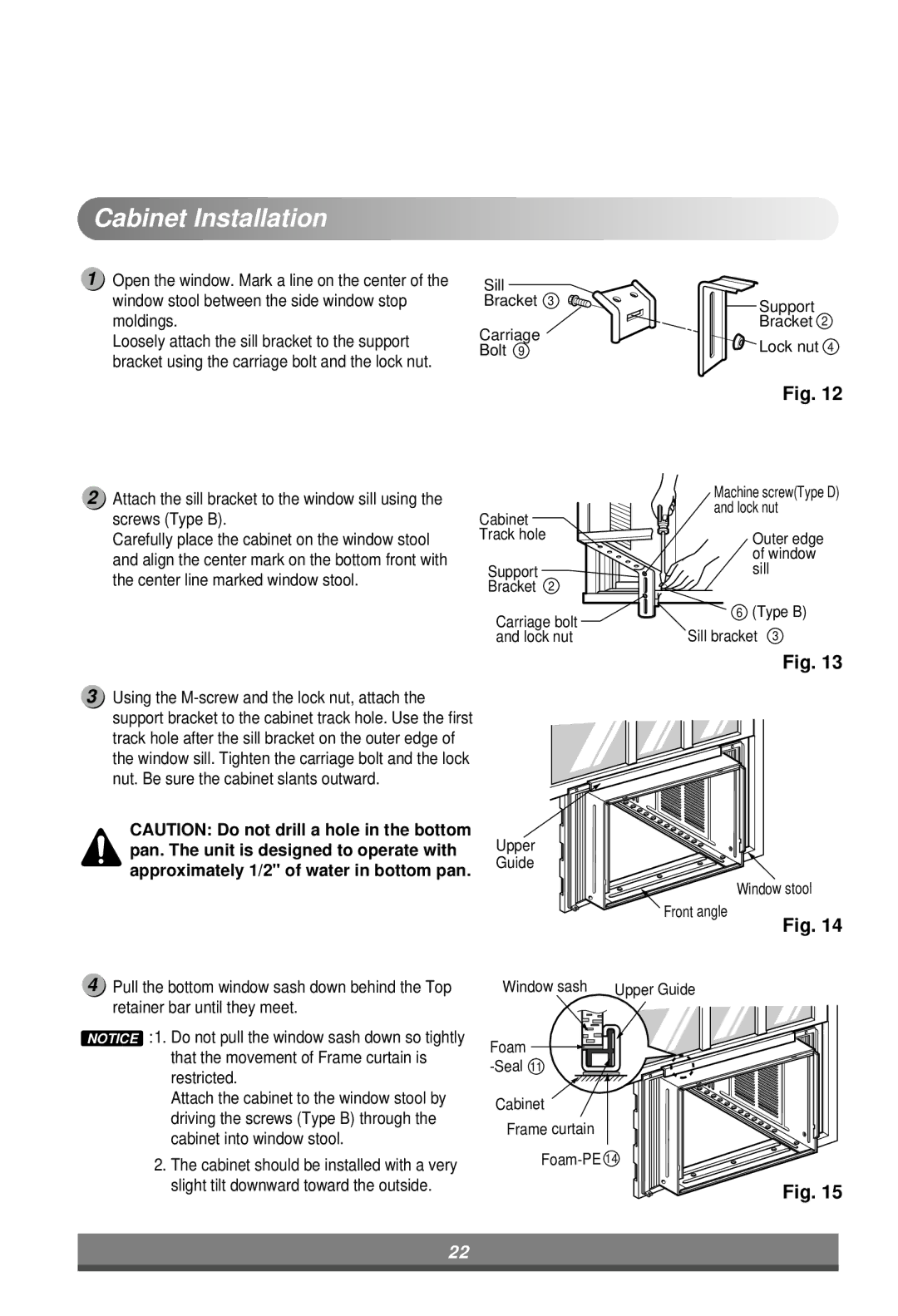 LG Electronics LW7000ER owner manual Window stool between the side window stop 