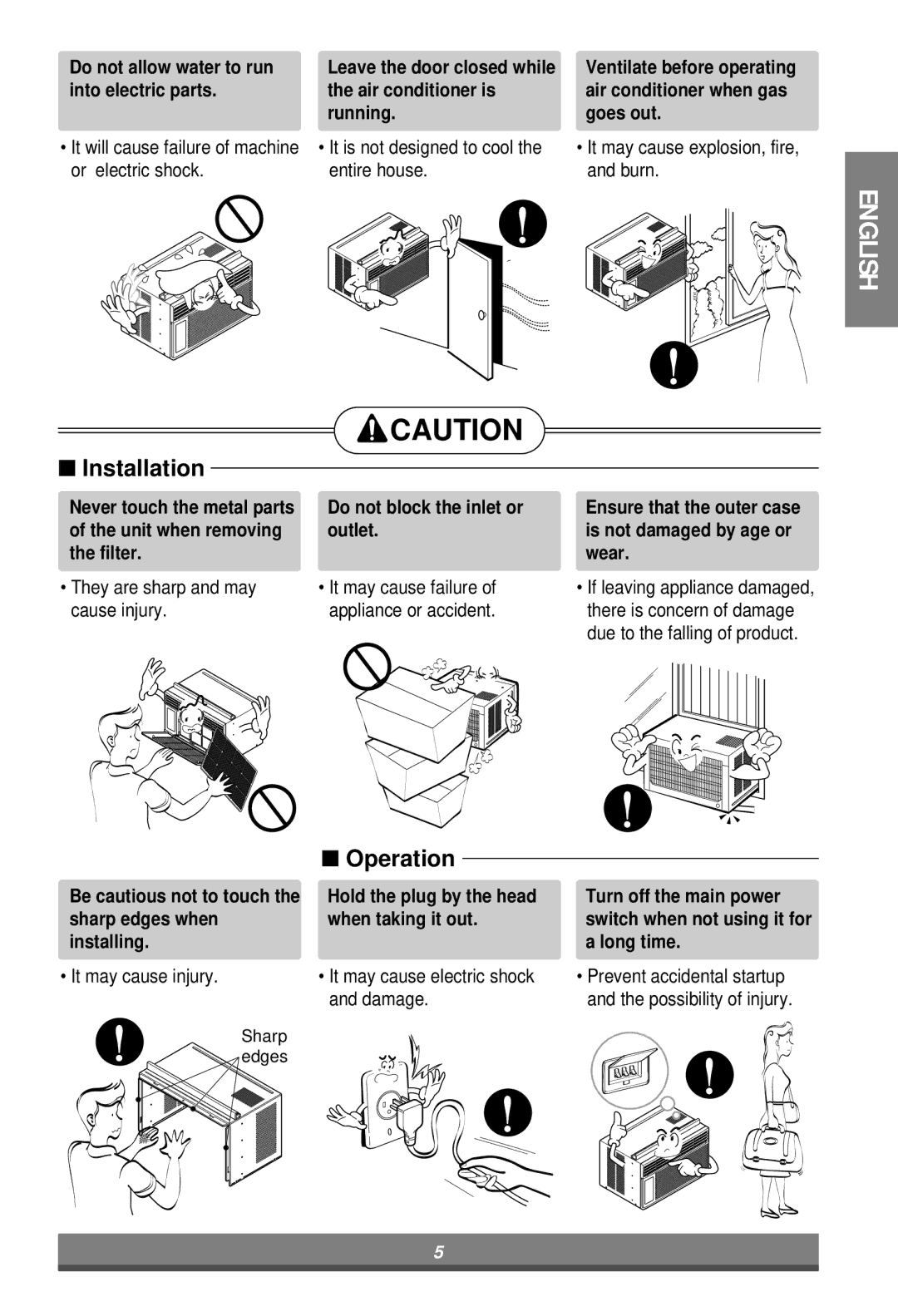 LG Electronics LW7000ER owner manual Do not allow water to run 