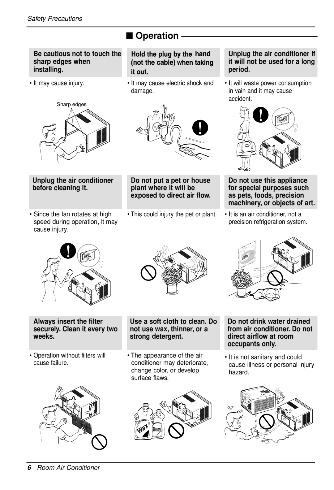 LG Electronics LWHD1200FR owner manual Sharp edges when When taking it out Installing 