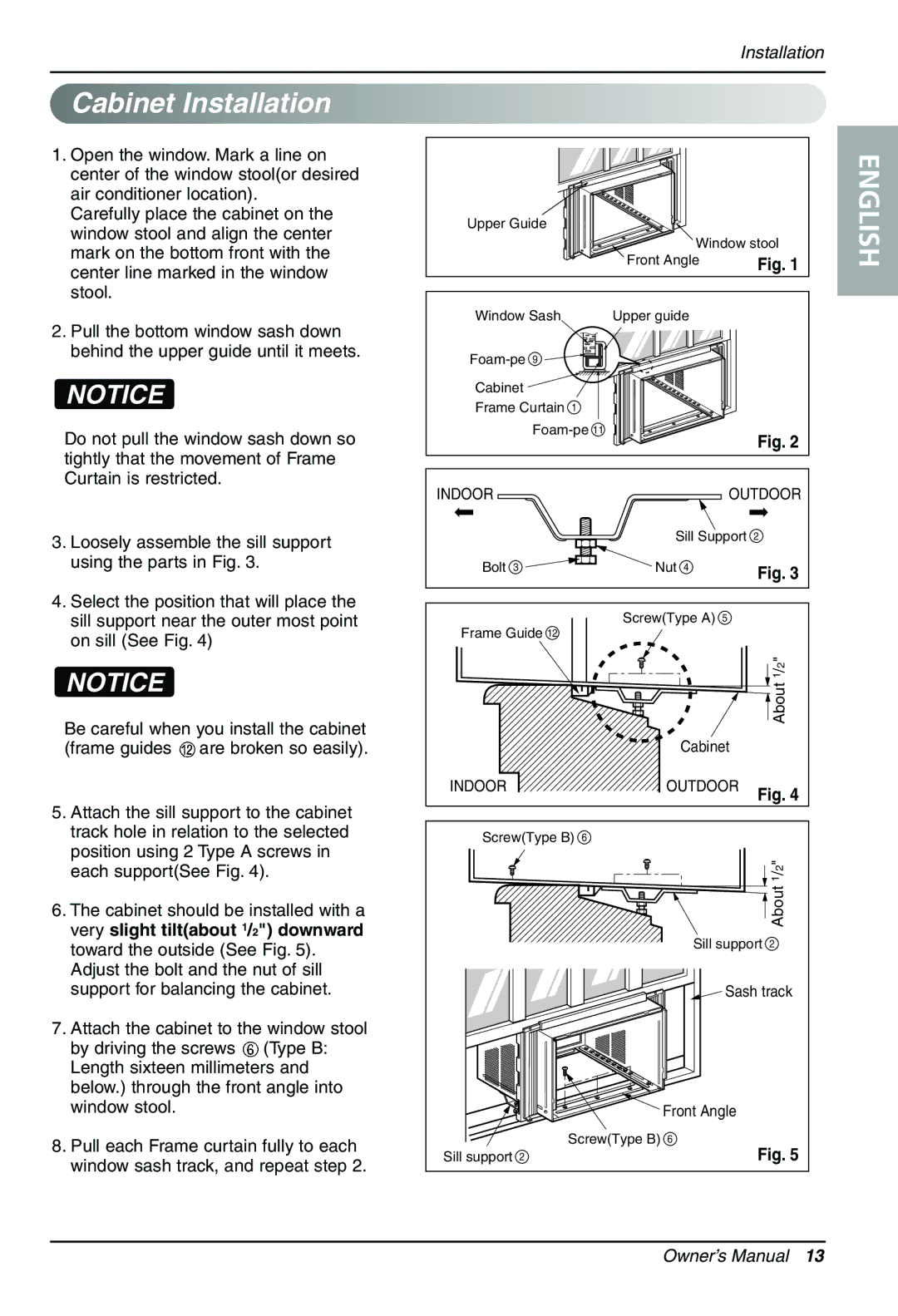 LG Electronics LWHD1200HR owner manual Cabinet Installation 