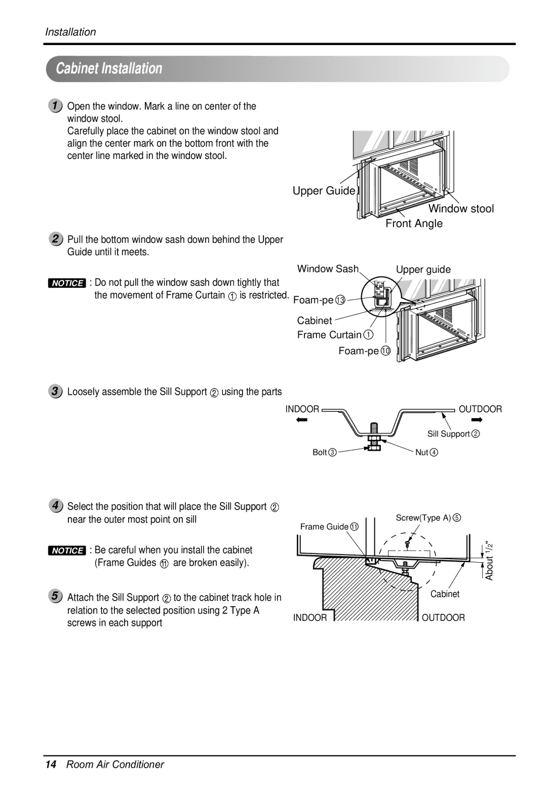 LG Electronics LWHD1200R owner manual Cabinet Installation 