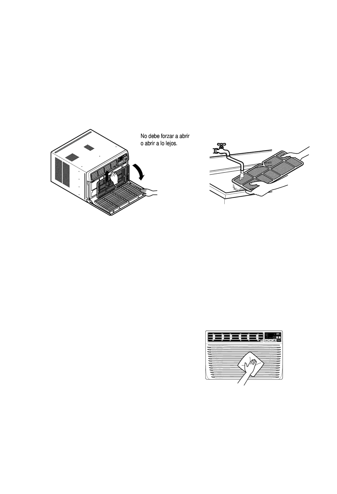 LG Electronics LWHD8000R manual Mantenimiento y servicio, Filtro de Aire, Limpieza del Aire Acondicionado 