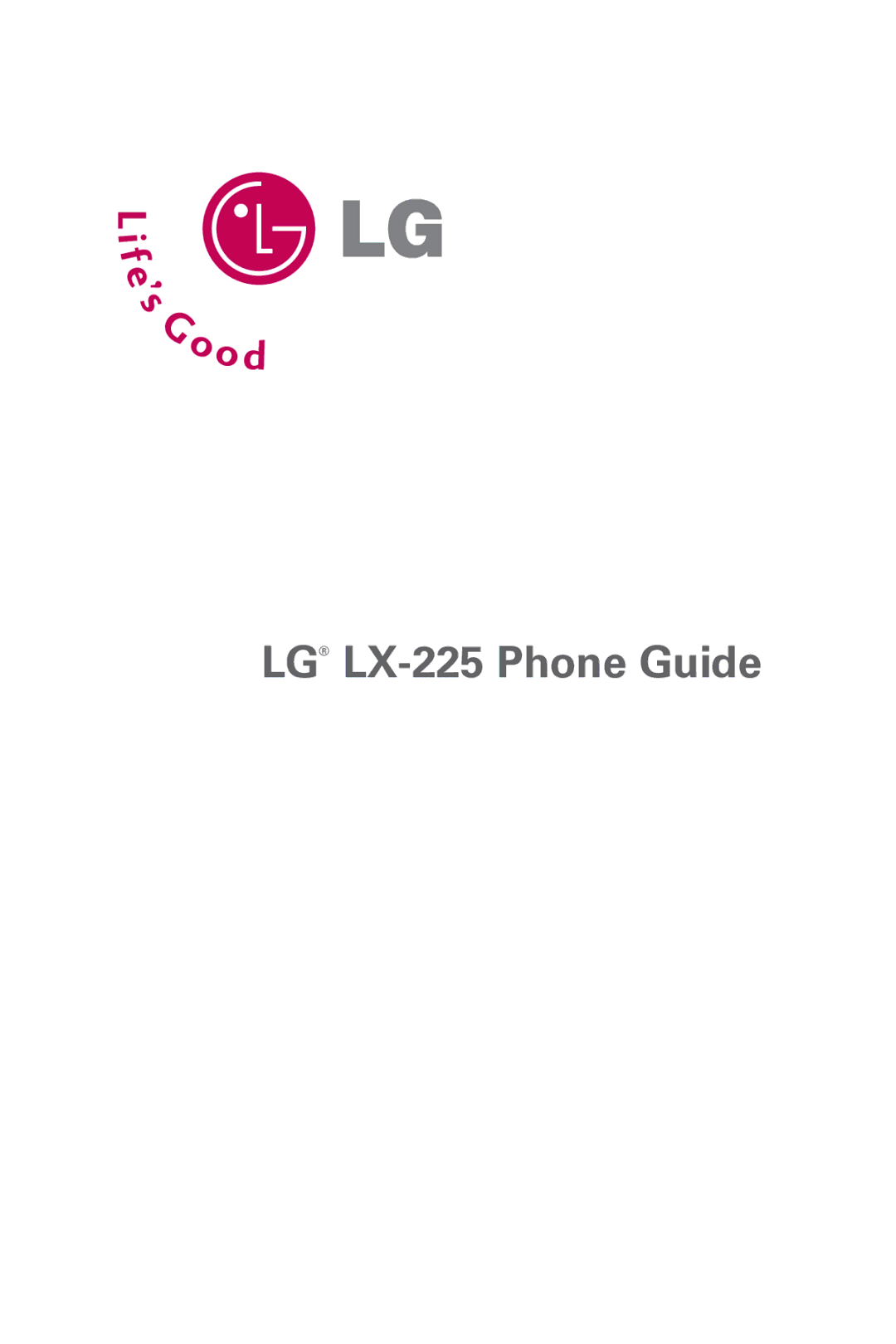 LG Electronics manual LG LX-225 Phone Guide 