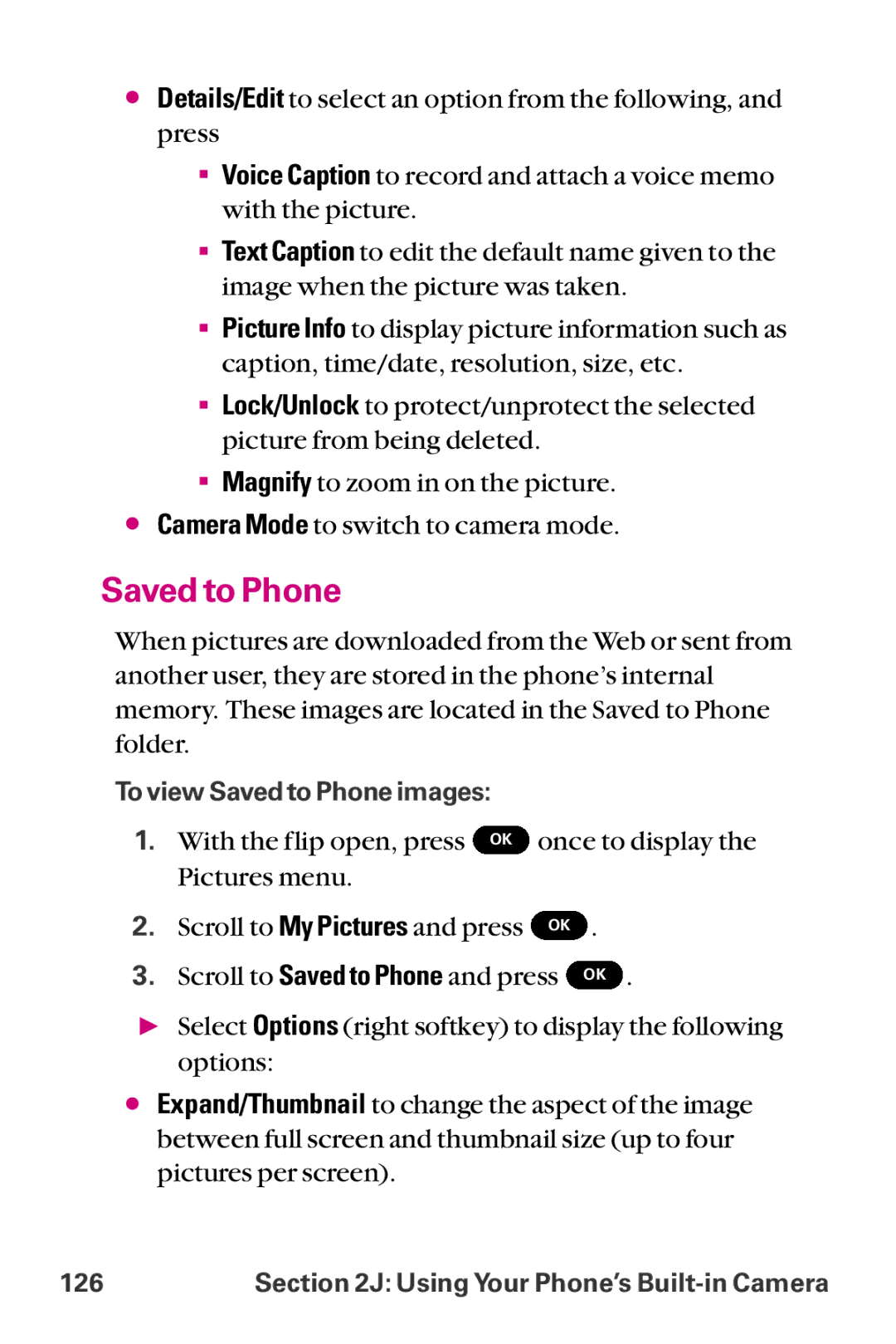 LG Electronics LX-225 manual Saved to Phone 