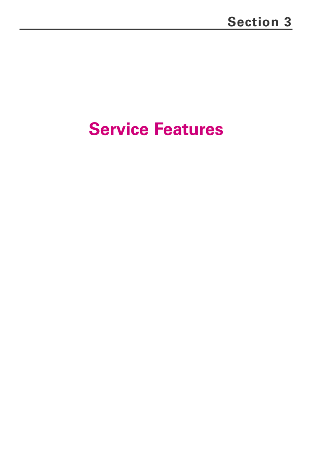 LG Electronics LX-225 manual Service Features 