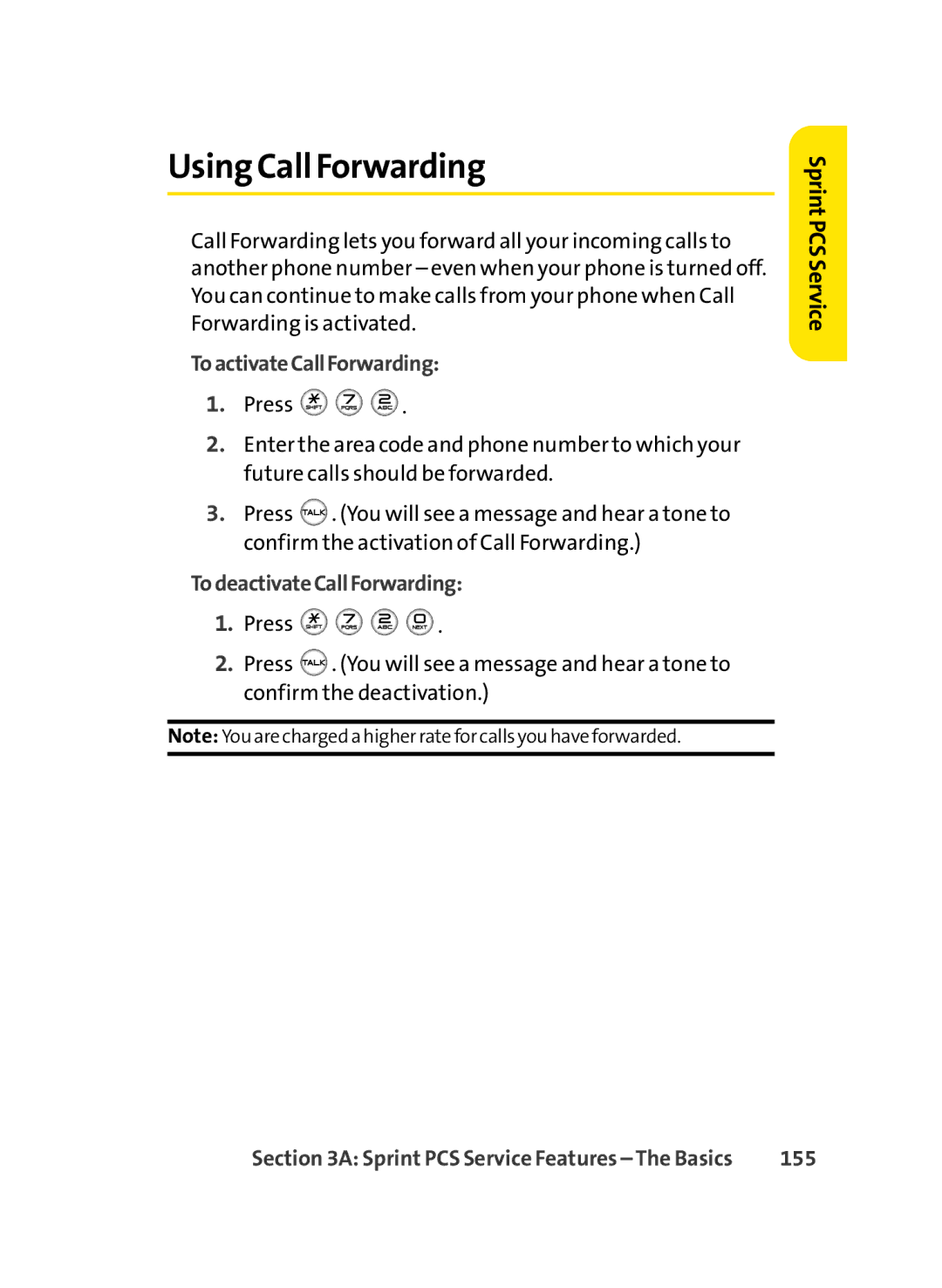 LG Electronics LX-350 manual Using Call Forwarding, ToactivateCallForwarding, TodeactivateCallForwarding, 155 