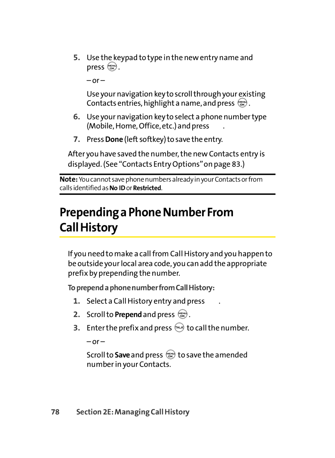 LG Electronics LX-350 manual Prepending a Phone NumberFrom Call History, ToprependaphonenumberfromCallHistory 