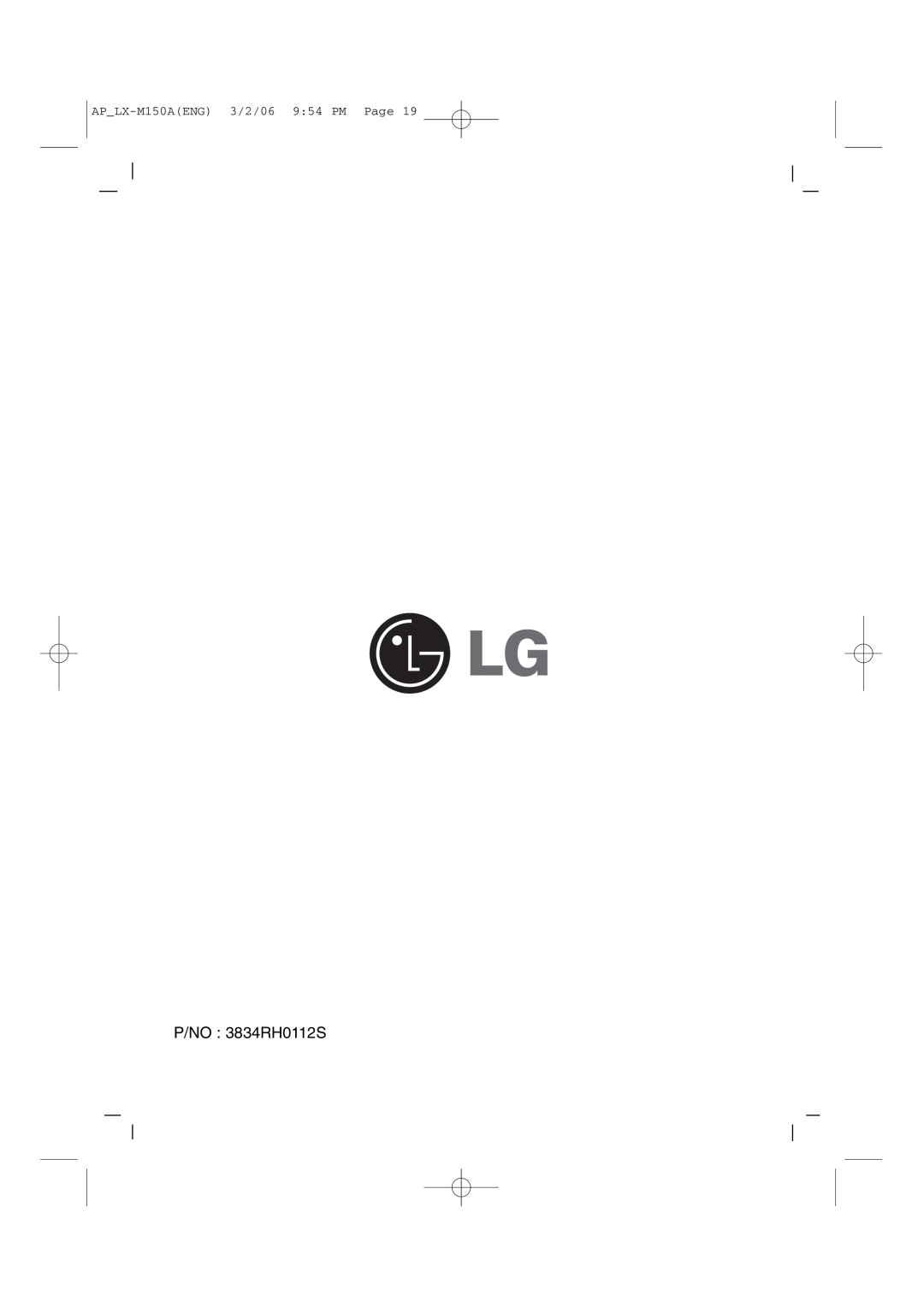 LG Electronics owner manual P/NO 3834RH0112S, AP LX-M150AENG3/2/06 9 54 PM Page 