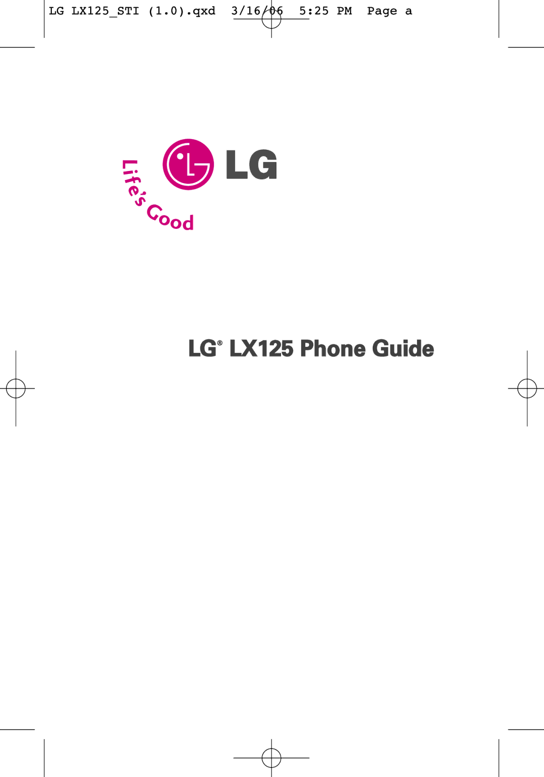 LG Electronics manual LG LX125STI 1.0.qxd 3/16/06 525 PM Page a 