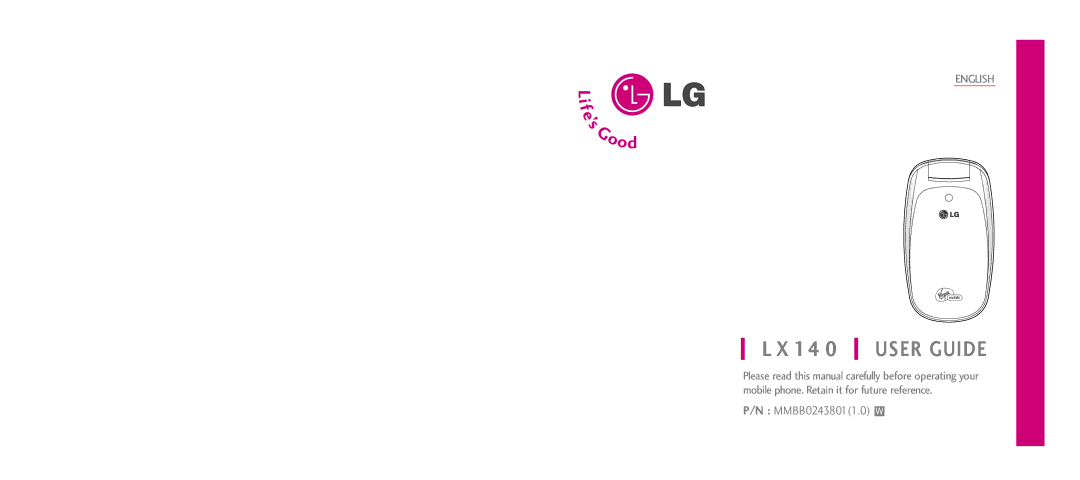 LG Electronics LX140 manual User Guide 