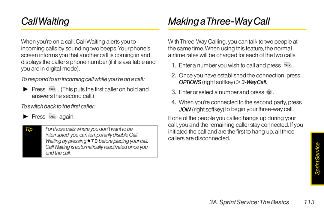 LG Electronics LX370 manual To respond to an incoming call while you’re on a call, To switch back to the first caller 